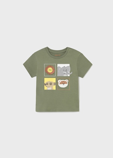 Mayoral Short sleeve t-shirt jungle animals - Sage