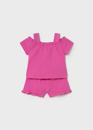 Mayoral Shorts set - Fuchsia