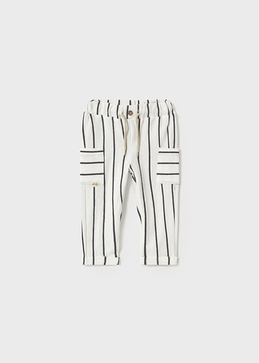 Mayoral Striped pants - Cream-lico