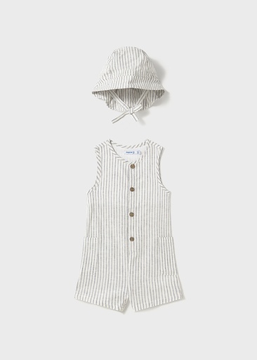 Mayoral Dungaree w/ bucket - Natural