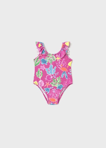 Mayoral Printed swimsuit - Fuchsia