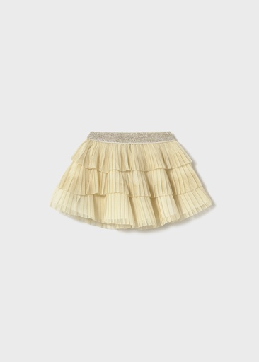 Mayoral Pleated tulle skirt - Champagne