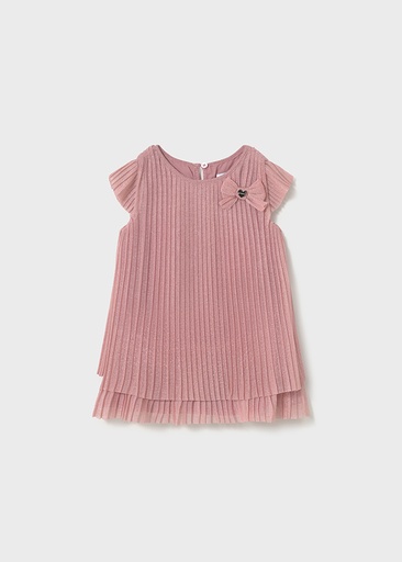Mayoral Pleated tulle dress - Rose
