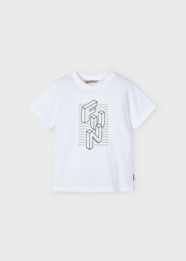 Mayoral Short sleeve t-shirt with text - White