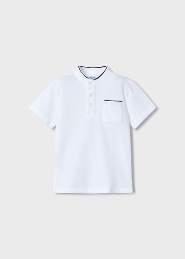 Mayoral Polo short sleeve mao neck - White