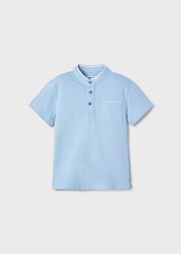Mayoral Polo short sleeve mao neck - Pearl