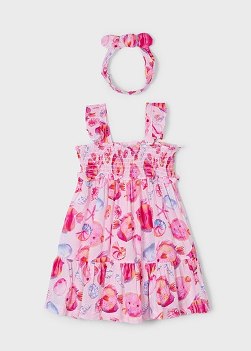 Mayoral Printed dress - Magenta