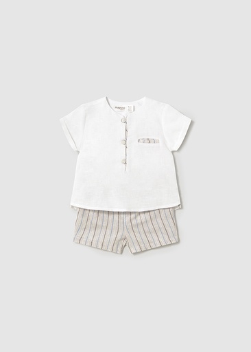 Mayoral Flat short set - Linen-rivi