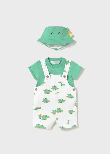 Mayoral Short dungaree withhat set - Loro