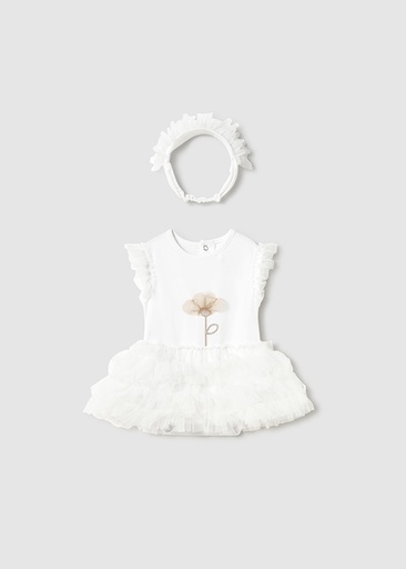Mayoral Tutu body with headband - White