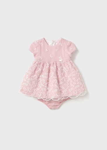 Mayoral Dress with lace - Baby rose