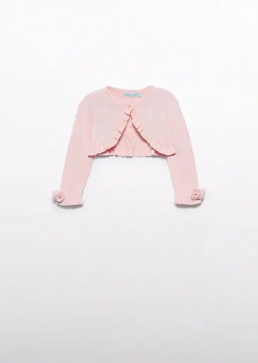 Abel & Lula Openwork knit cardigan - Peony