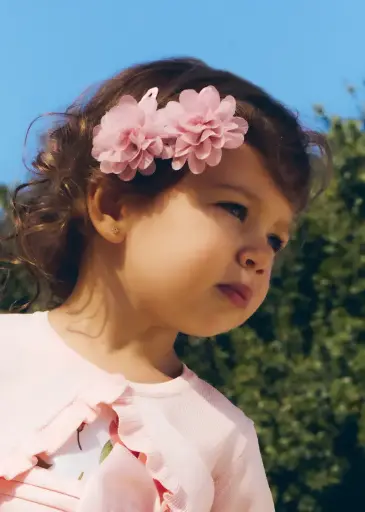 [5439AL-Peony-4] Abel & Lula Flower hair clip - Peony