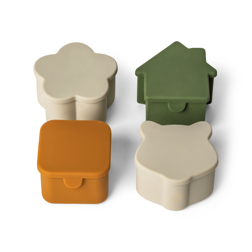 Citron Silicone Lunchbox Organiser - Caramel/Green/Grey