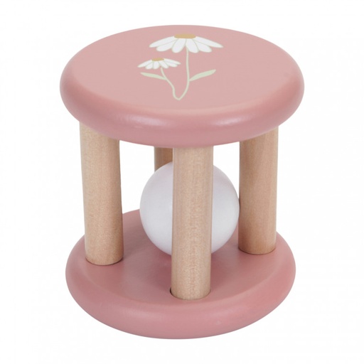 Little Dutch Roller Rattle - Wild Rose Flowers