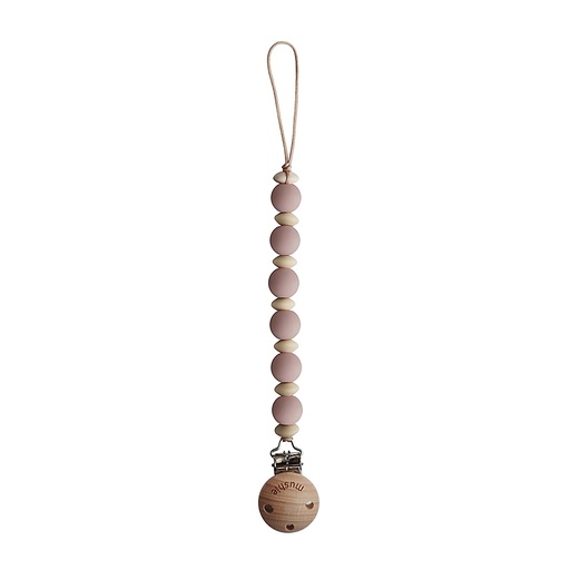 Mushie Pacifier Clip Ari Blush 