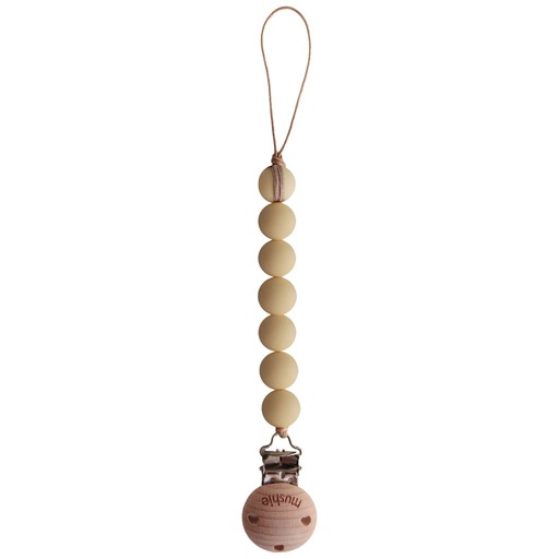 Mushie Pacifier clip yellow 