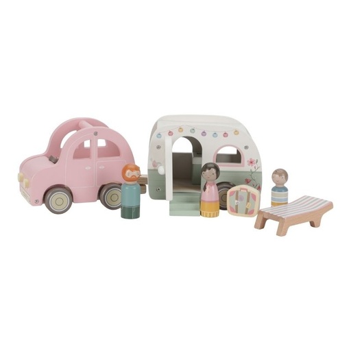 Little Dutch Toy Car with Caravan 