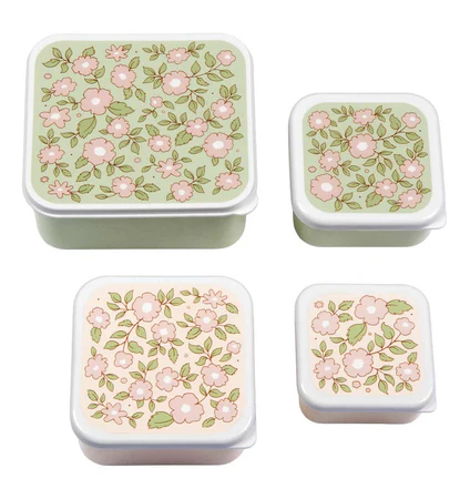 Lunch & snack box set Blossoms 4pcs