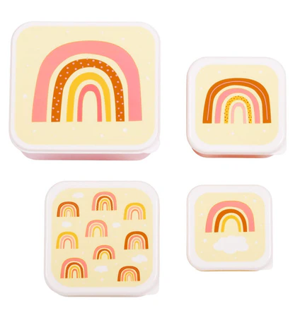 Lunch & snack box set Rainbows 