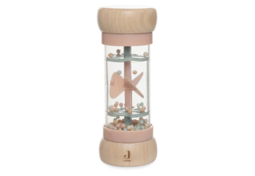 Jollein Wooden Rain Rattle - Lovely Birds 