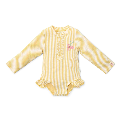 Little Dutch Bathing Suit Long Sleeves Ocean Treasures Yellow 2-6m