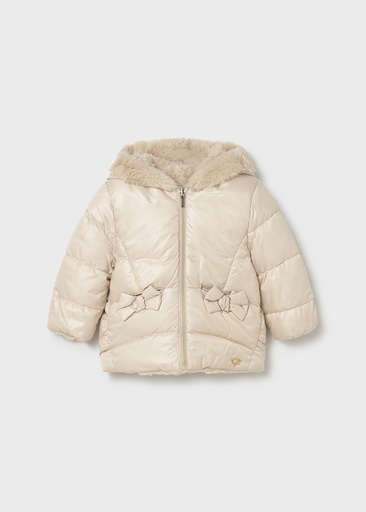 Mayoral Reversible faux fur jacket - Sand