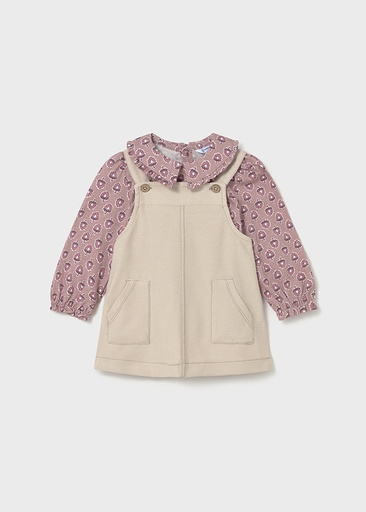 Mayoral Dungaree skirt set - Sand