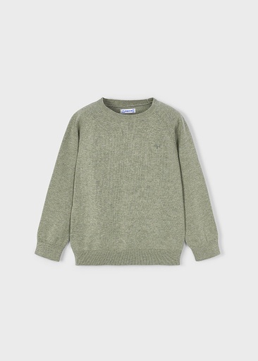 Mayoral Basic cotton jumper w/round - Pistachio