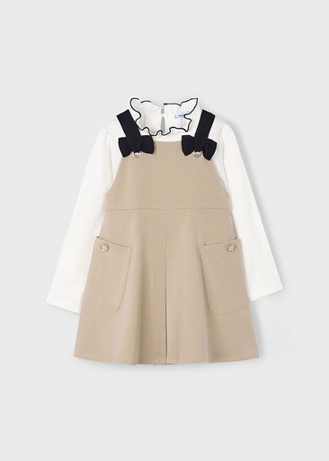 Mayoral Swan pinafore dress - Wood