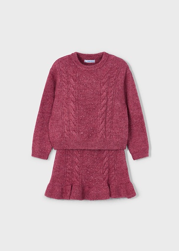 Mayoral Tricot skirt set - Cherry