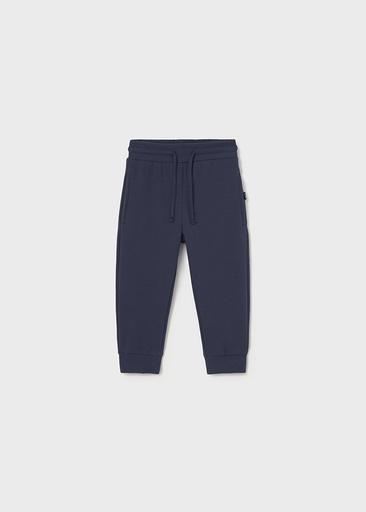 Mayoral Basic cuffed fleece trousers - Blue