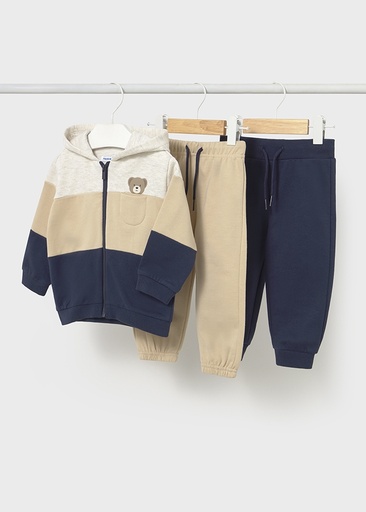 Mayoral Basic plush 2 pants tracksuit - Blue