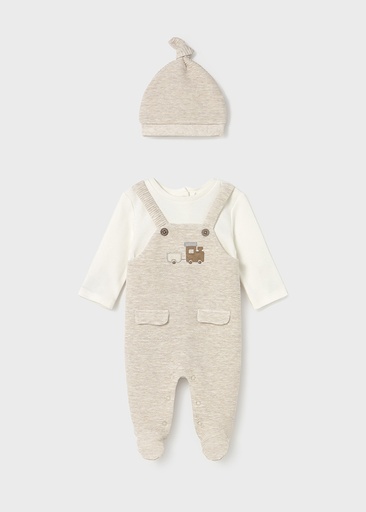 Mayoral Dungaree with hat - H. Milk