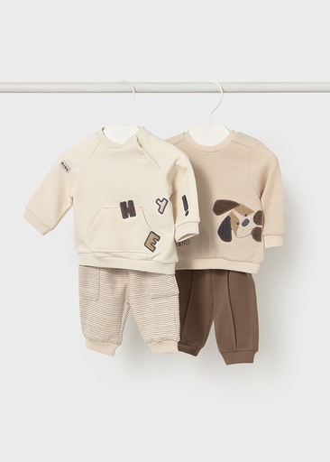 Mayoral Knit set (4 garments) - Brown