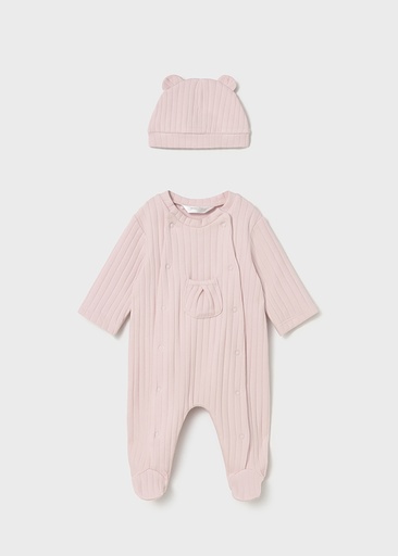 Mayoral Dungaree and hat set - Baby Rose 2705