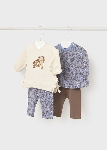 Mayoral 4pcs leggings set - Dream blue