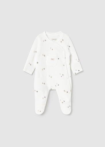Mayoral Velour onesie - Neutrals