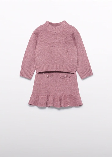 Abel & Lula Knit skirt set - Rose