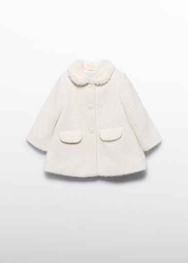 Abel & Lula Structured knit coat - Cream