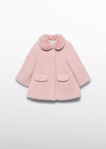 Abel & Lula Structured knit coat - Petal