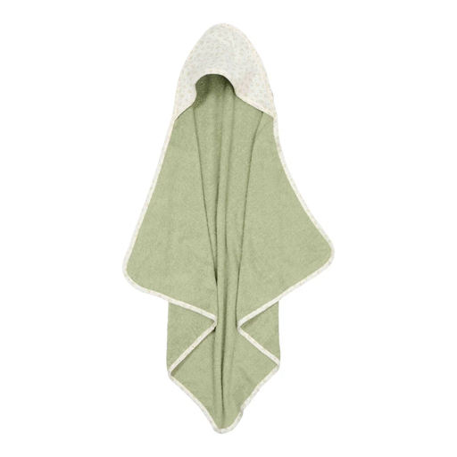 Little Dutch Hooded Towel Muslin Blueberry Leaves 75x75