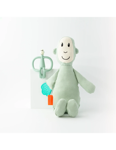 Sensory Teething Teddy Set Monkey mint 