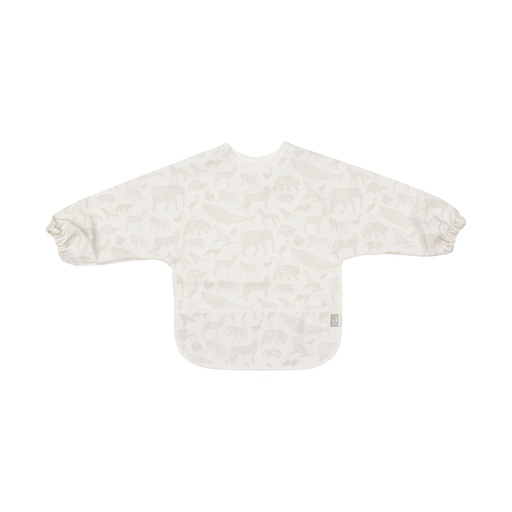 Jollein Waterproof bib with sleeves Animals Nougat