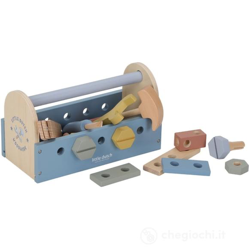 [LD2544] Little Dutch - Wooden toolbox with tools FSC 