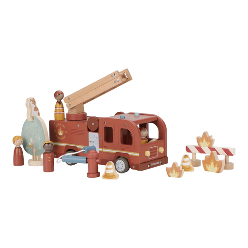 [LD2536] Little Dutch - Wooden fire truck with accessories FSC