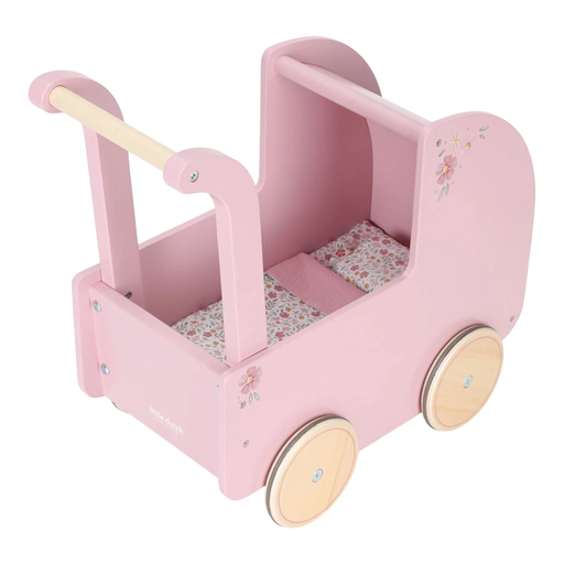 [LD2519] Little Dutch - Wooden baby doll stroller FSC