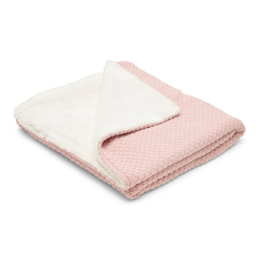 [LD-TE14055037] Little Dutch - Knitted blanket with fleece lining Pure Blossom 