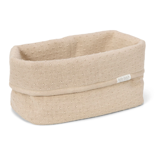 [LD-TE31824040] Little Dutch - Large knitted changing basket Pure Soft Beige