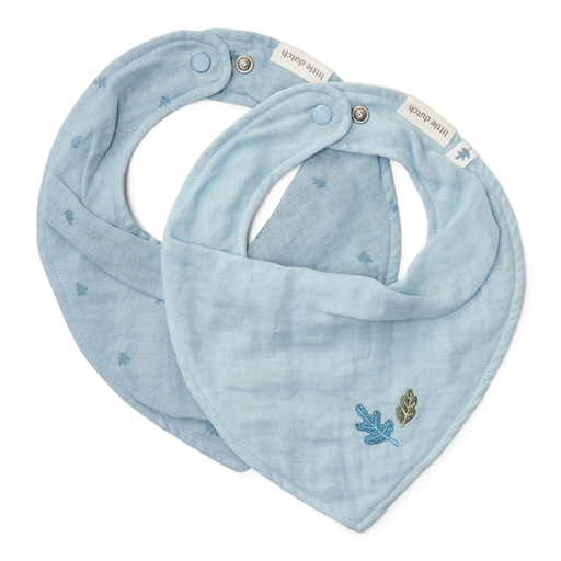 [LD-TE50145042] Little Dutch - Set of 2 bib bandanas Pure Denim Blue